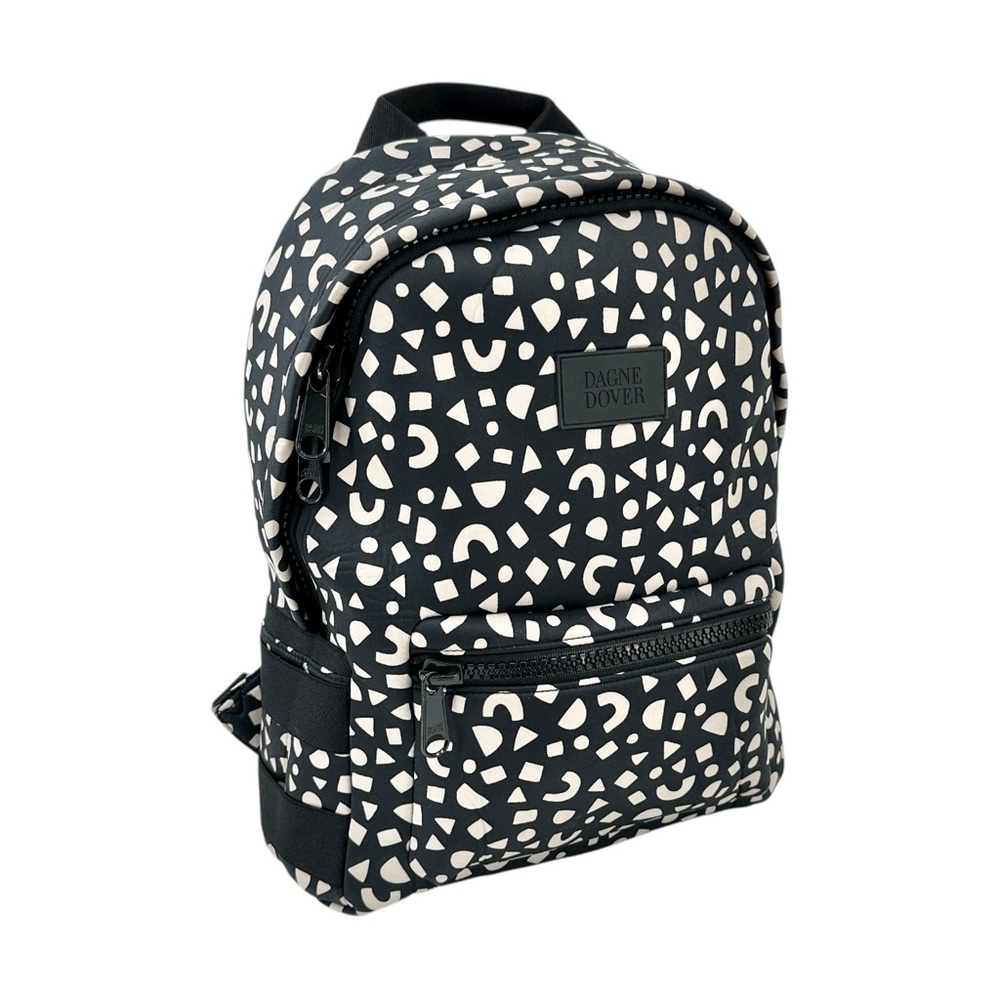 Dagne Dover Block Party Black & White Printed Neoprene Medium Sized Backpack Bag - Picture 2 of 10